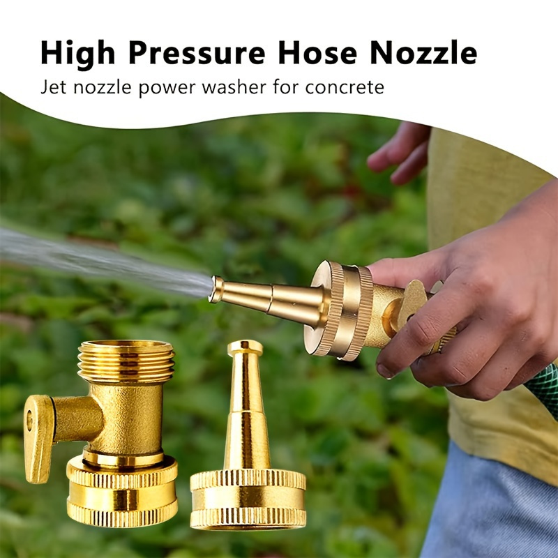 Garden Hose Nozzle - 2個/セット真鍮製ガーデンホースノズル-耐久性のある金属製芝生＆車用スプリンクラー、標準USネジコネクター付き