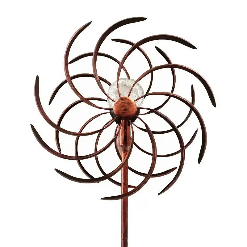 Gardening Tools Amazon - 屋外中庭ヴィラ外国貿易アマゾンソーラーライト両面360度回転ガーデン錬鉄装飾品