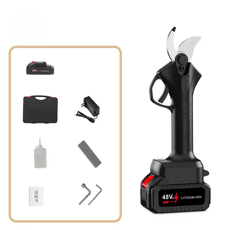 Pruning Shears - ポータブル屋外コードレス電動はさみ、バッテリー式ガーデン剪定ばさみ、果樹の剪定、太い枝の剪定用