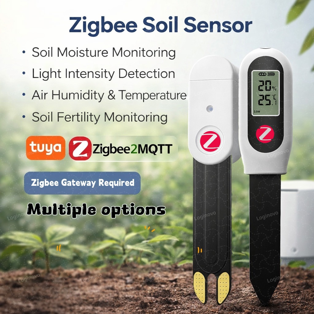 Moisture Meter Plant - Zigbee 土壌水分センサー Tuya スマートライフ 肥沃度ライト 温度湿度テスター