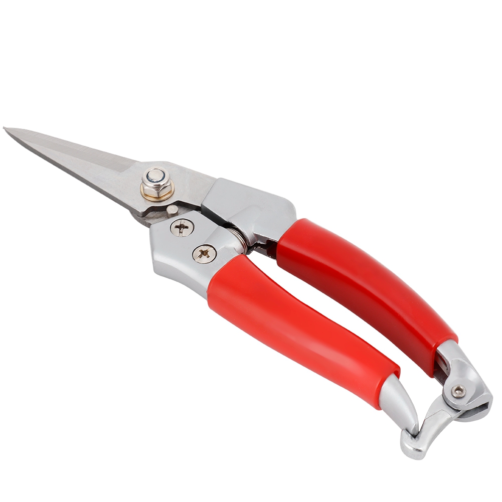 Pruning Shears - 植物剪定鋏 ストレート剪定鋏 ガーデニング用植物剪定鋏 赤いハンドル ストレート剪定鋏 手動剪定鋏