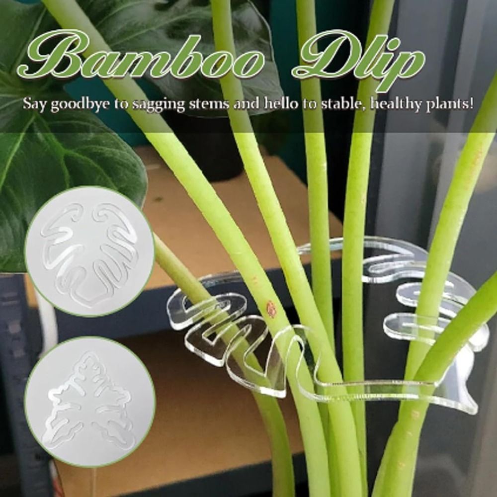 Gardening Tools Wooden - 1/2 個再利用可能な亀の甲羅竹クランプサポート枝幹オーガナイザー木製花茎ホルダーガーデンツール