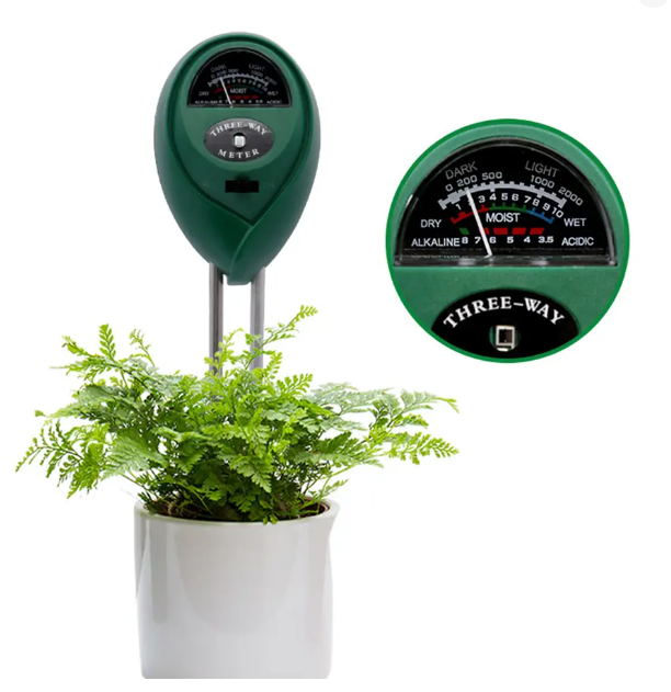 Moisture Meter Plant - ガーデンPHメーター 日光3in1 土壌PHテスター 庭の花 土壌水分センサー 植物酸性度湿度PHモニター検出器