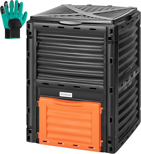 Compost Bin - 大容量で組み立てが簡単なガロン屋外堆肥化容器で、有機廃棄物の効率的なリサイクルを実現します。
