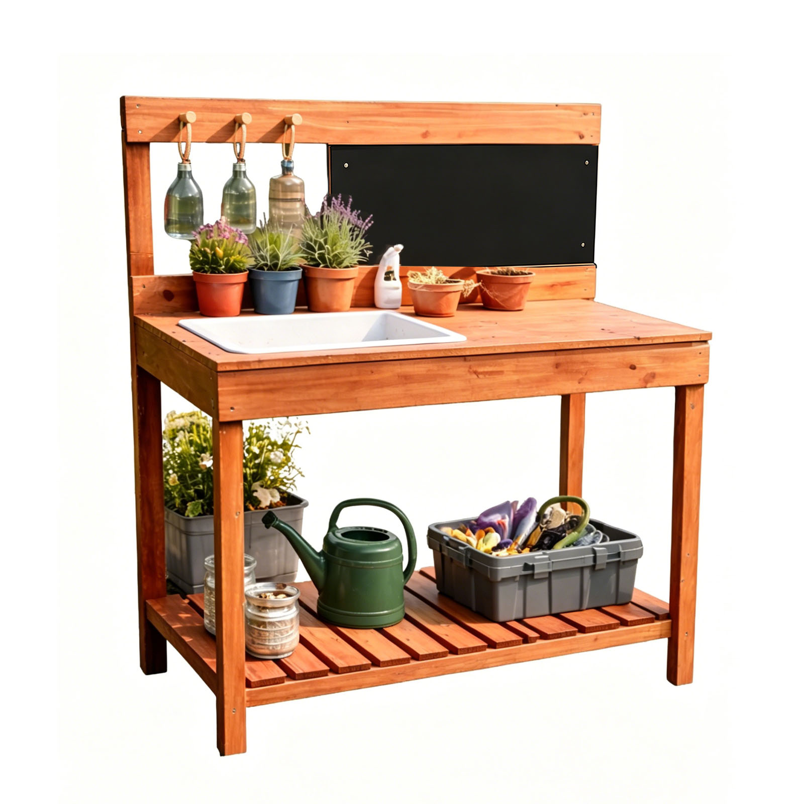 Gardening Tools Wooden - 木製植木鉢台子供用屋外屋内庭園植栽テーブル作業台子供科学教育ツール