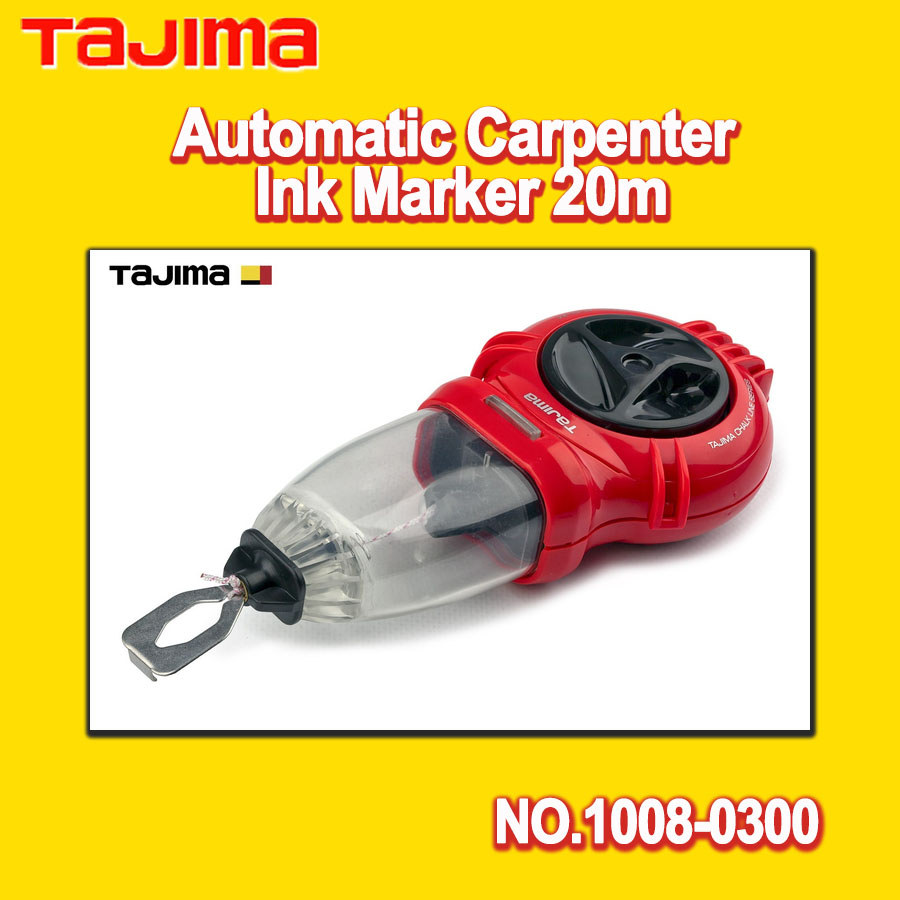 Gardening Tools Japan - 日本タジマ インクファウンテン 10メートル自動リターンライン 狭いスペース用木工スクライバー PL-CLJM 1008-0300