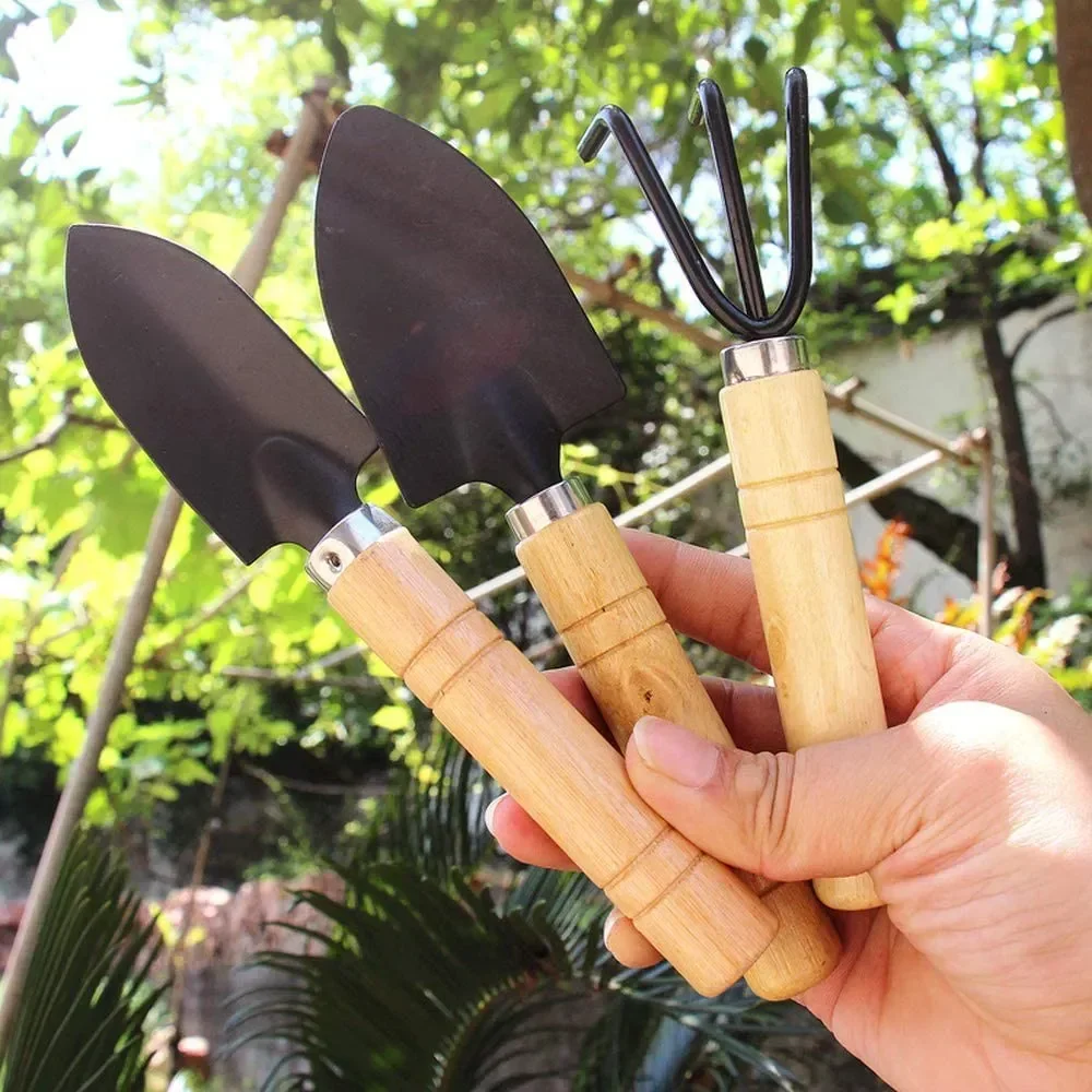 Gardening Tools Vegetables - 3 ピース/セットミニガーデンツールセット小型屋内植物ケア掘削除草植木鉢サボテン野菜ケア機器