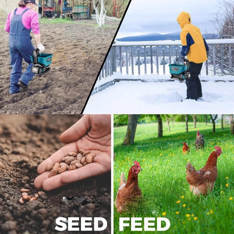 Gardening Tools Vegetables - 3.3L 自動肥料散布機ハンドヘルド電動肥料散布機草の種子野菜園電動工具農業