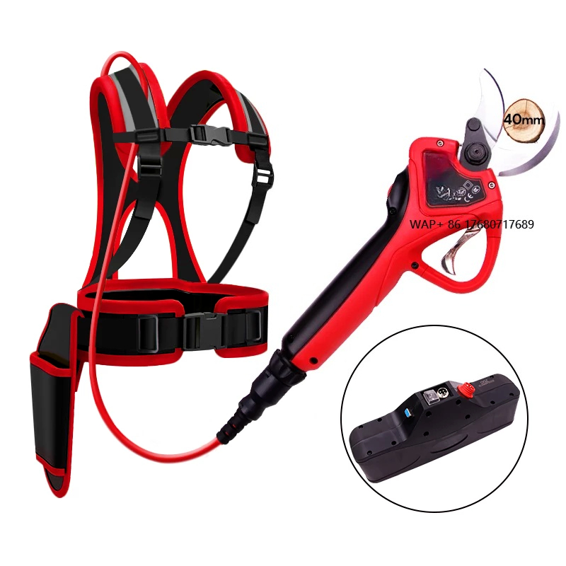 Pruning Shears - 43.2V リチウム電池 40MM 電気はさみ保護フィンガートリマー電動剪定鋏庭剪定機