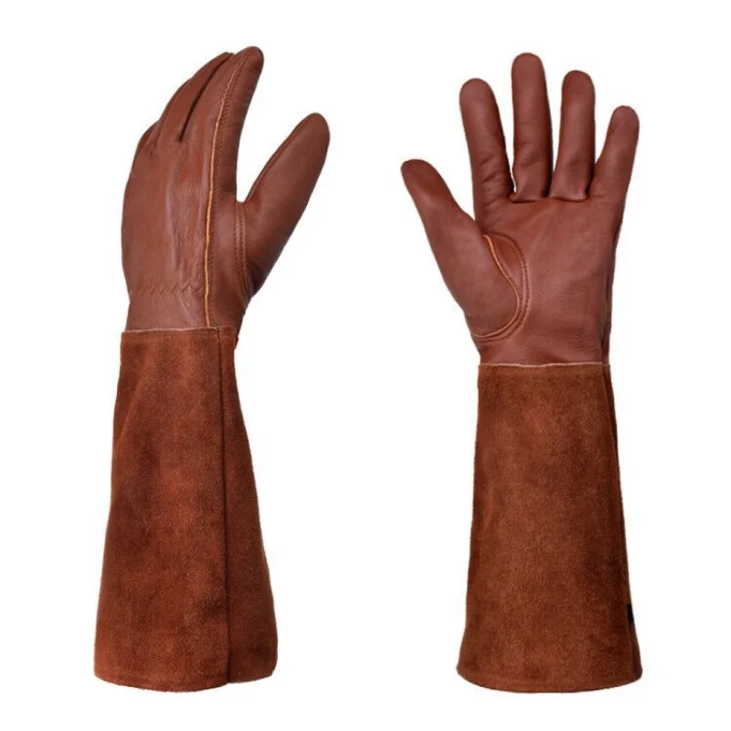 Gardening Tools Gloves - 頑丈なガーデニングローズ剪定ガントレットグローブ、とげのない、長袖、作業、溶接、庭、1ペア