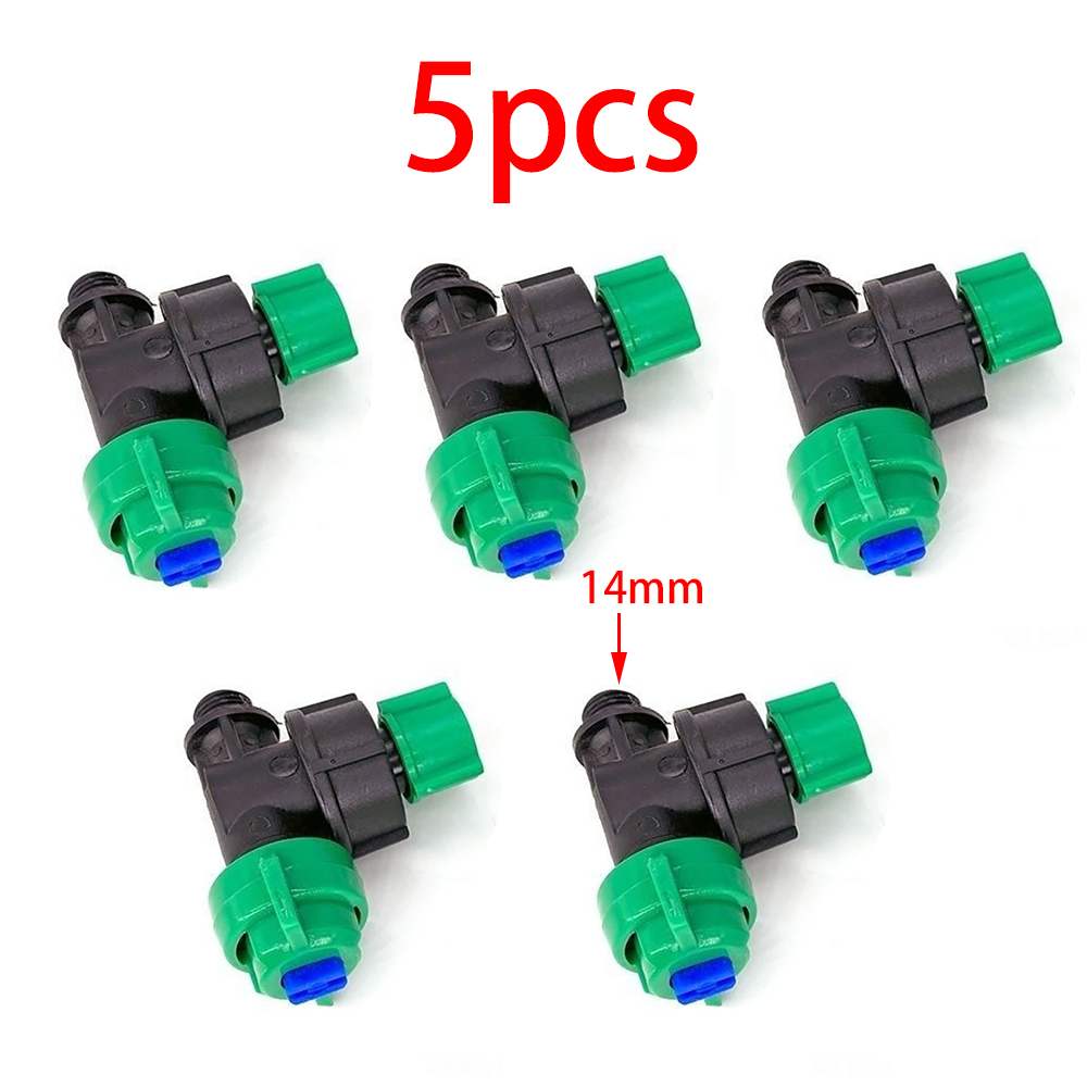 Garden Hose Nozzle - 5 個のスプレーチューブ継手パイプクランプ、滴下防止庭の水やり、農業噴霧器ノズルツール植物保護機