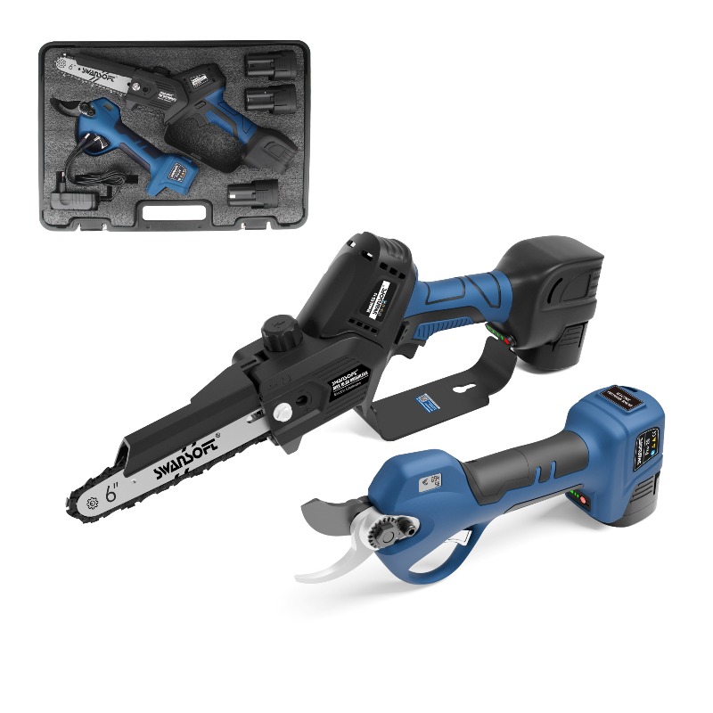 Pruning Shears - 【ベストセラー】コードレスブラシレス電動剪定鋏とチェーンソーのコンボキット 2-in-1 電動工具セット 庭木の枝用