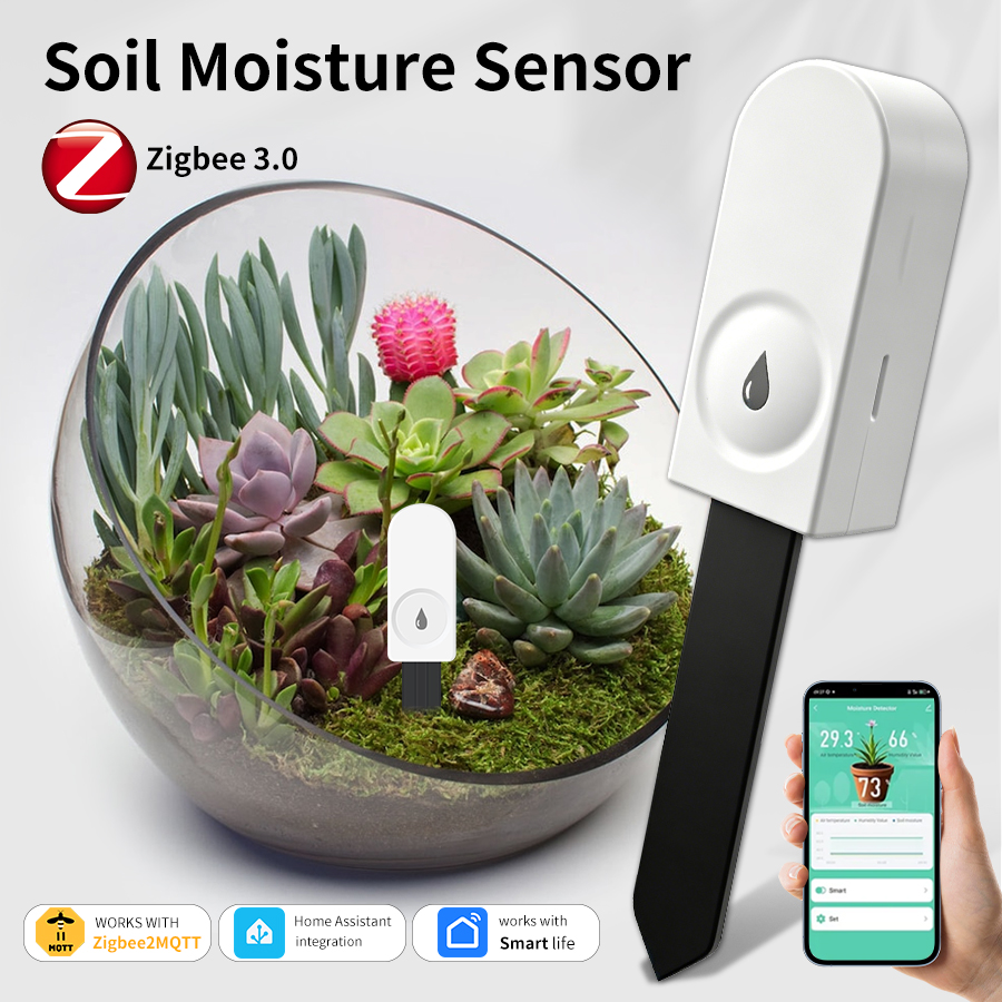 スマート ZigBee 土壌水分センサー温度湿度計検出器温湿 - Moisture Meter Plant のレビューと価格