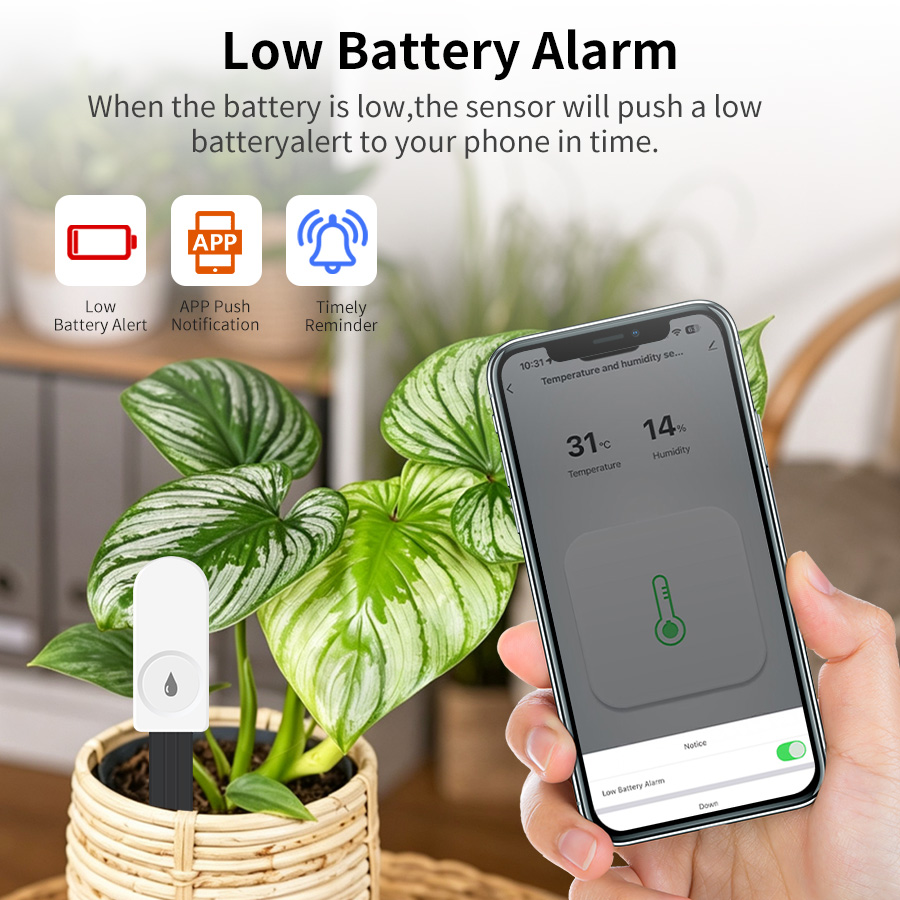 スマート ZigBee 土壌水分センサー温度湿度計検出器温湿 - Moisture Meter Plant のレビューと価格
