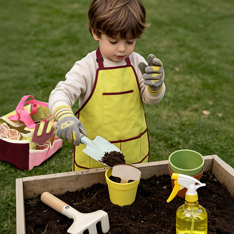 キッズガーデンツールセットごっこ遊び屋外シャベル熊手鍬水まき - Gardening Tools Gloves のレビューと価格