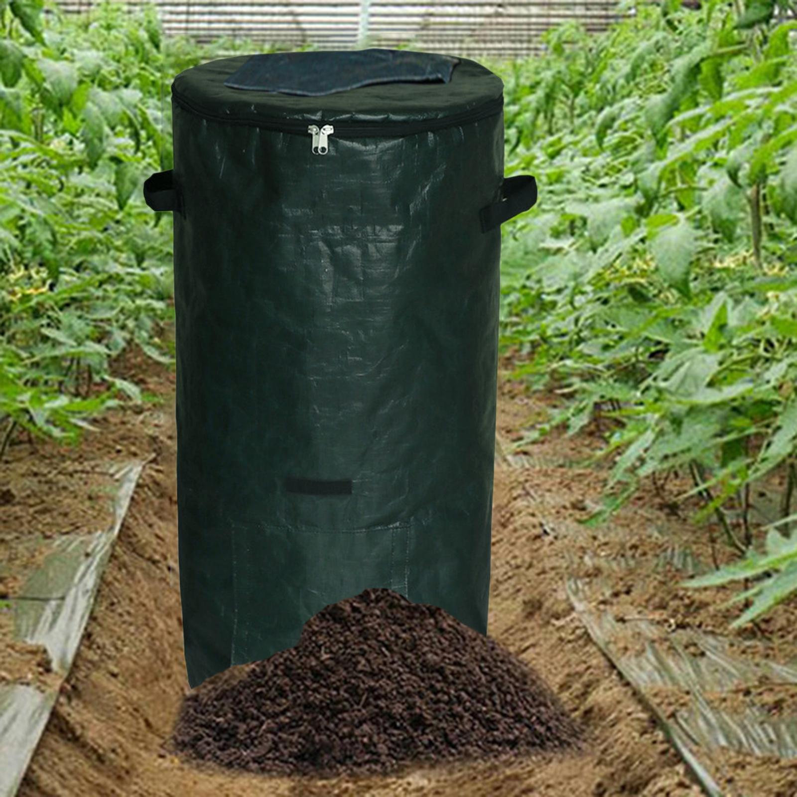 庭の廃棄物芝生バッグ高耐久堆肥ビン農場キッチン家庭用ゴミオー - Compost Bin のレビューと価格