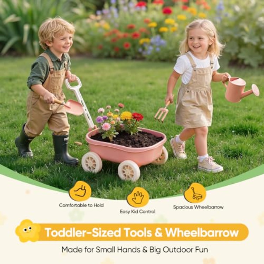 手押し車付きガーデニングセット、11点セット、屋外庭園、ビー - Gardening Tools Japan のレビューと価格