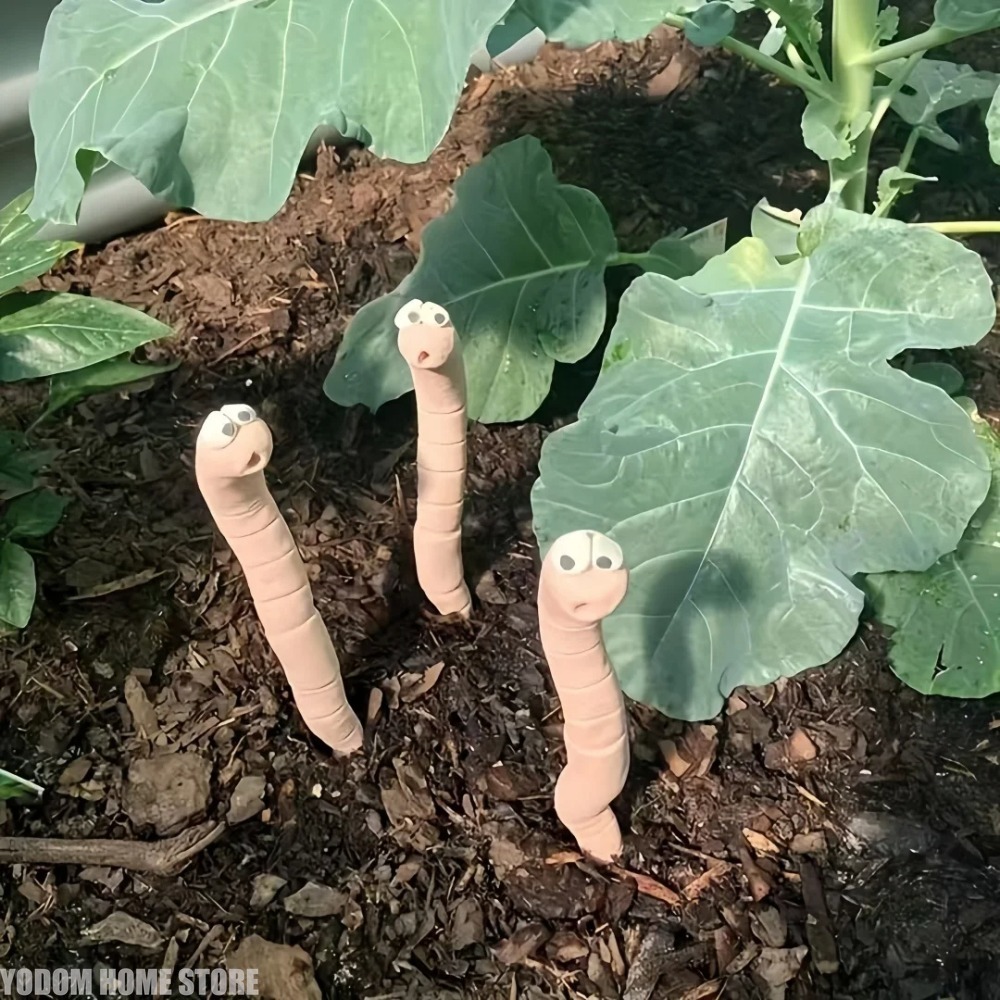 鉢植え植物湿度モニター バッテリー不要 かわいいミミズ型土壌 - Moisture Meter Plant のレビューと価格