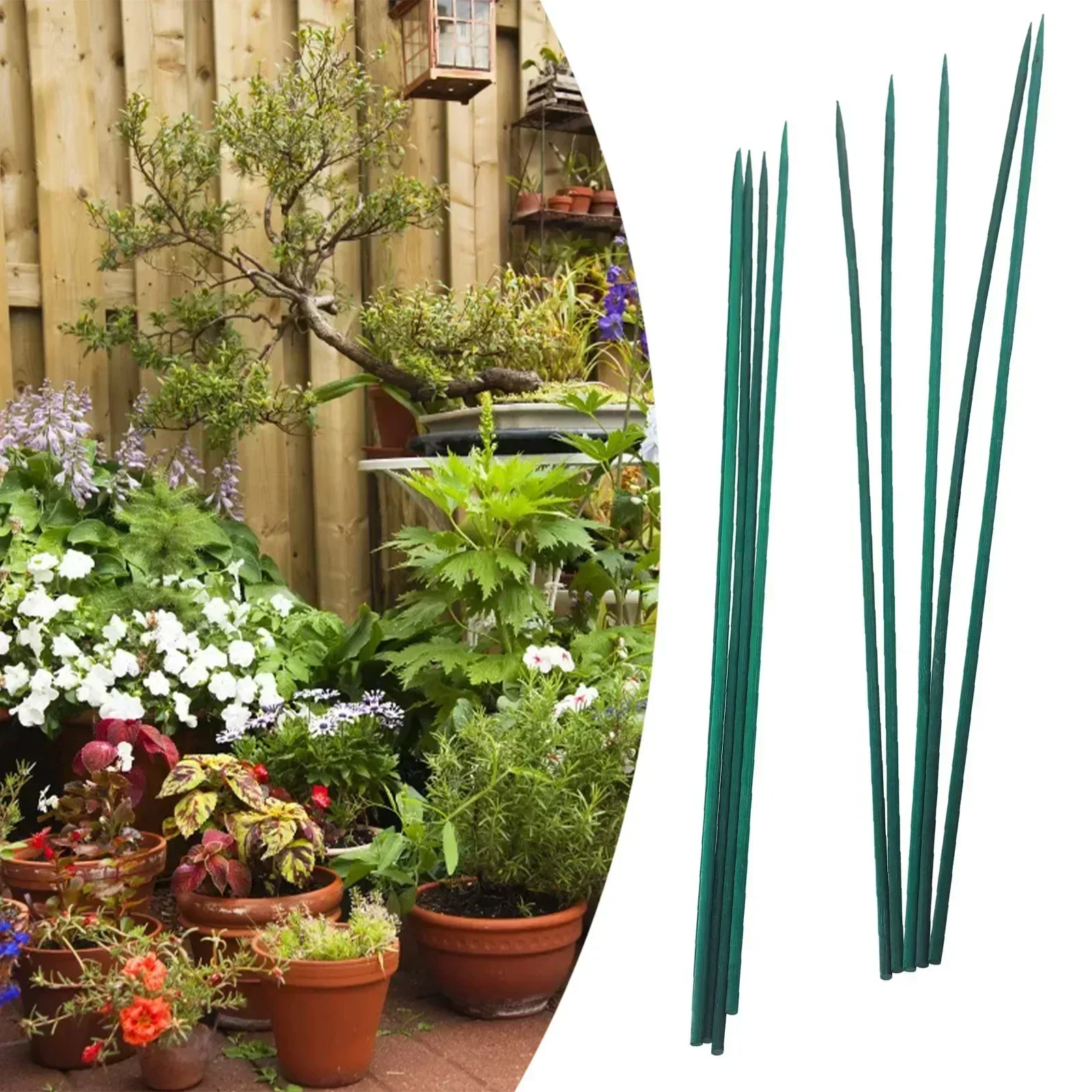 ガーデニング用植物サポートキット,木の棒,緑の竹植物サポート - Gardening Tools Wooden のレビューと価格