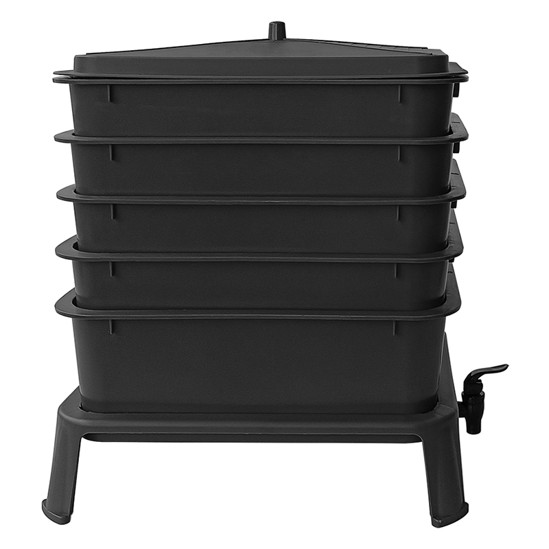 頑丈な50L 5段式ワームファームコンポスター 室内/屋外用 - Compost Bin のレビューと価格