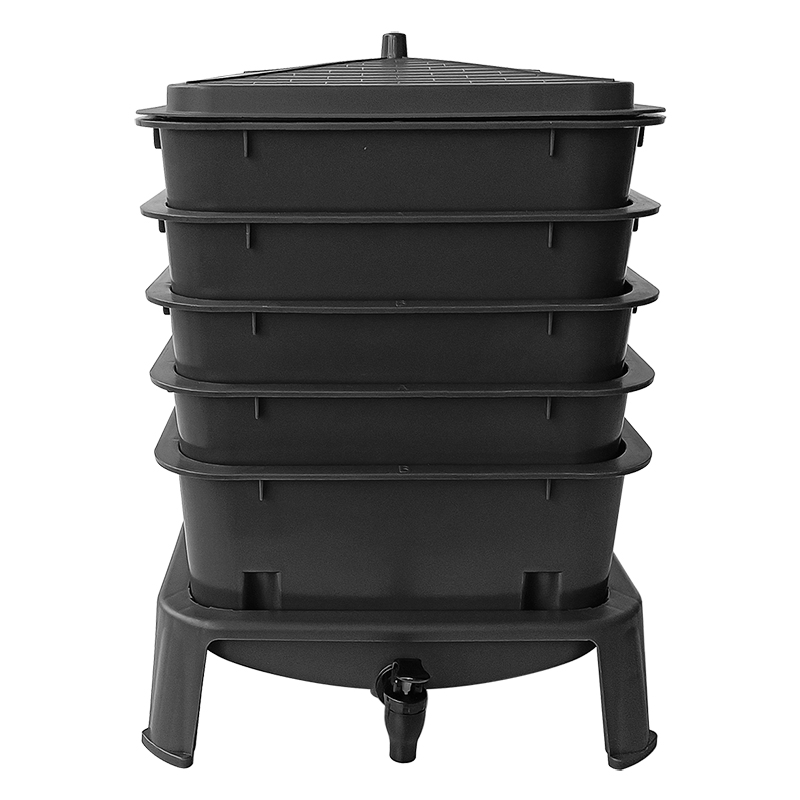 頑丈な50L 5段式ワームファームコンポスター 室内/屋外用 - Compost Bin のレビューと価格