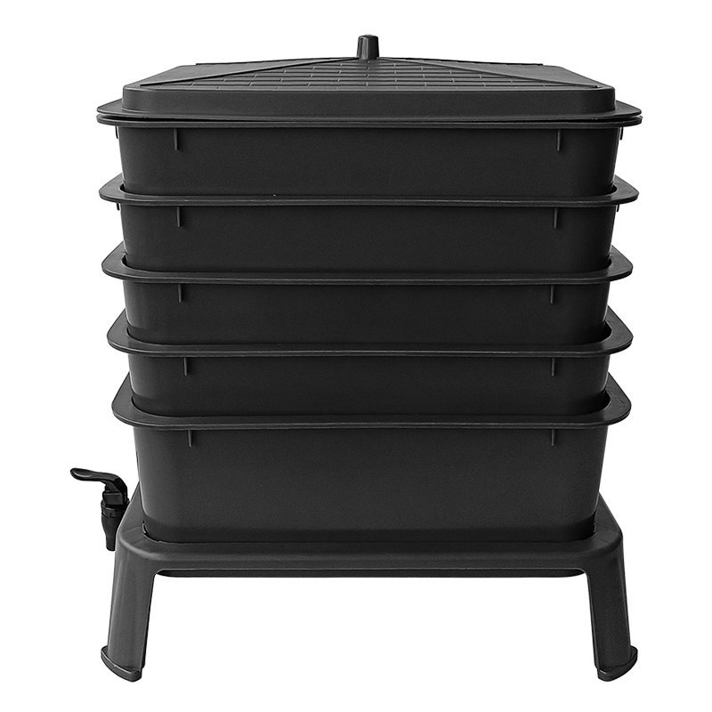 頑丈な50L 5段式ワームファームコンポスター 室内/屋外用 - Compost Bin のレビューと価格
