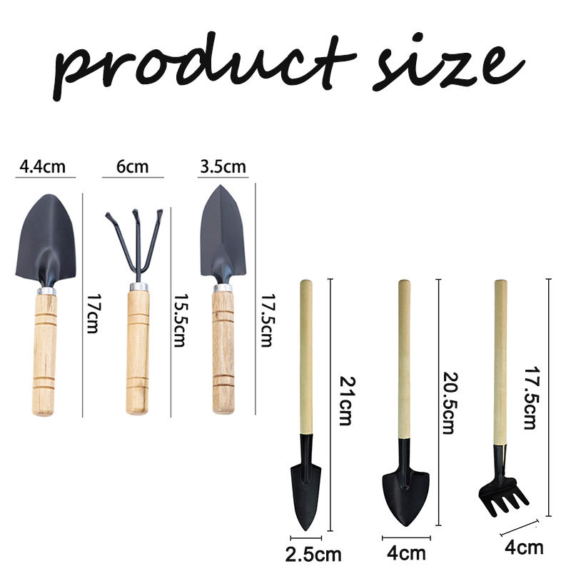 木製ハンドル付きミニガーデニングツールセット3点、屋内植栽や - Gardening Tools Wooden のレビューと価格