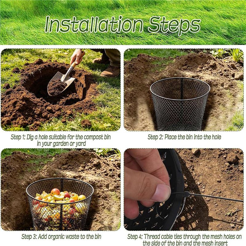 4個セット 大型 地中埋設型 ミミズコンポスター 屋外用 キ - Compost Bin のレビューと価格