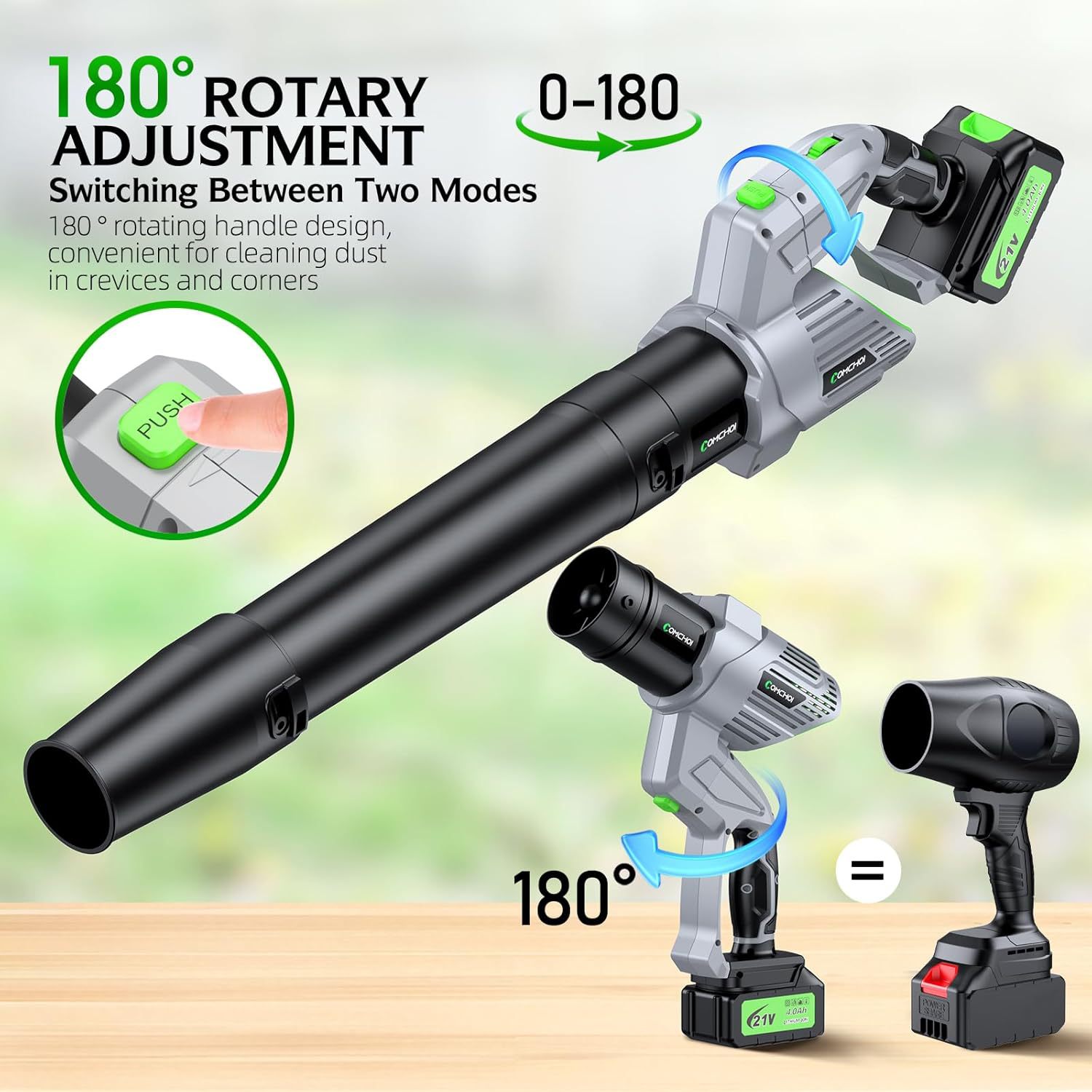 コードレス電動リーフブロワー、ポータブル軽量リチウムバッテリ - Gardening Tools Battery Powered のレビューと価格