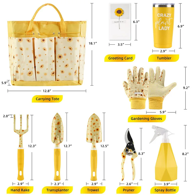 耐久性のあるガーデンツールセット レディース向けキュートな園 - Gardening Tools Gloves のレビューと価格