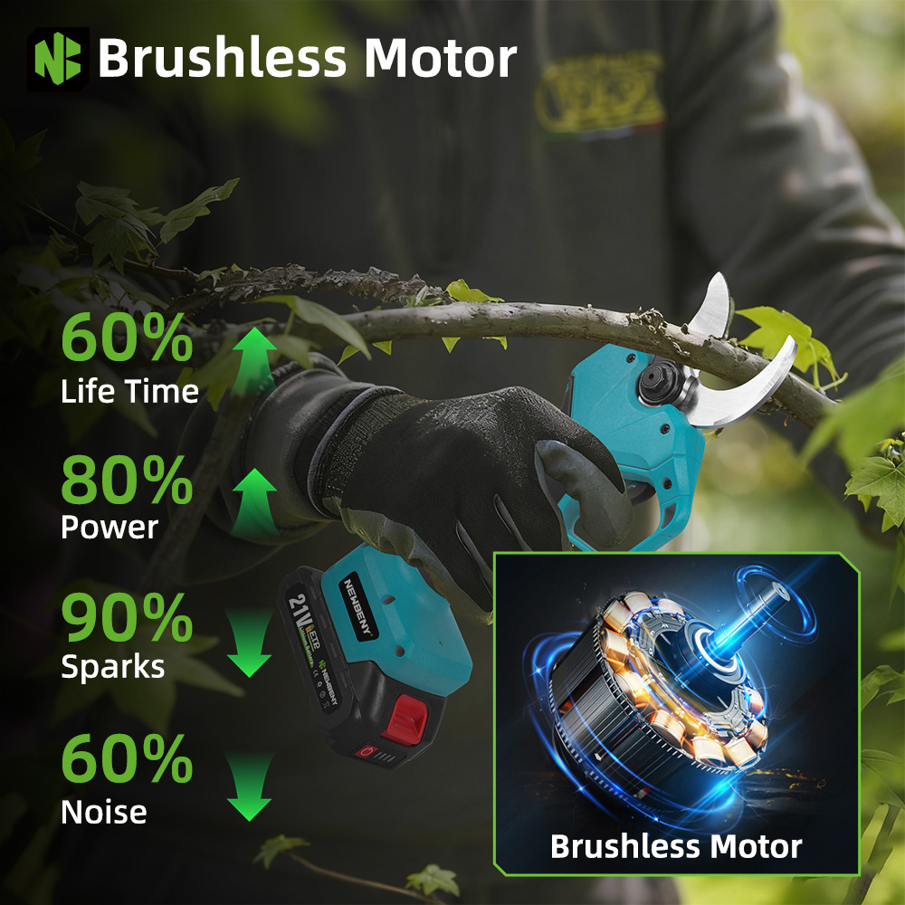 NEWBENY 65 ミリメートルコードレス電動剪定鋏 2  - Pruning Shears のレビューと価格