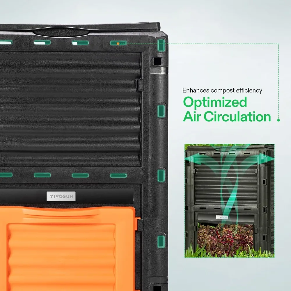 大容量で組み立てが簡単なガロン屋外堆肥化容器で、有機廃棄物の - Compost Bin のレビューと価格
