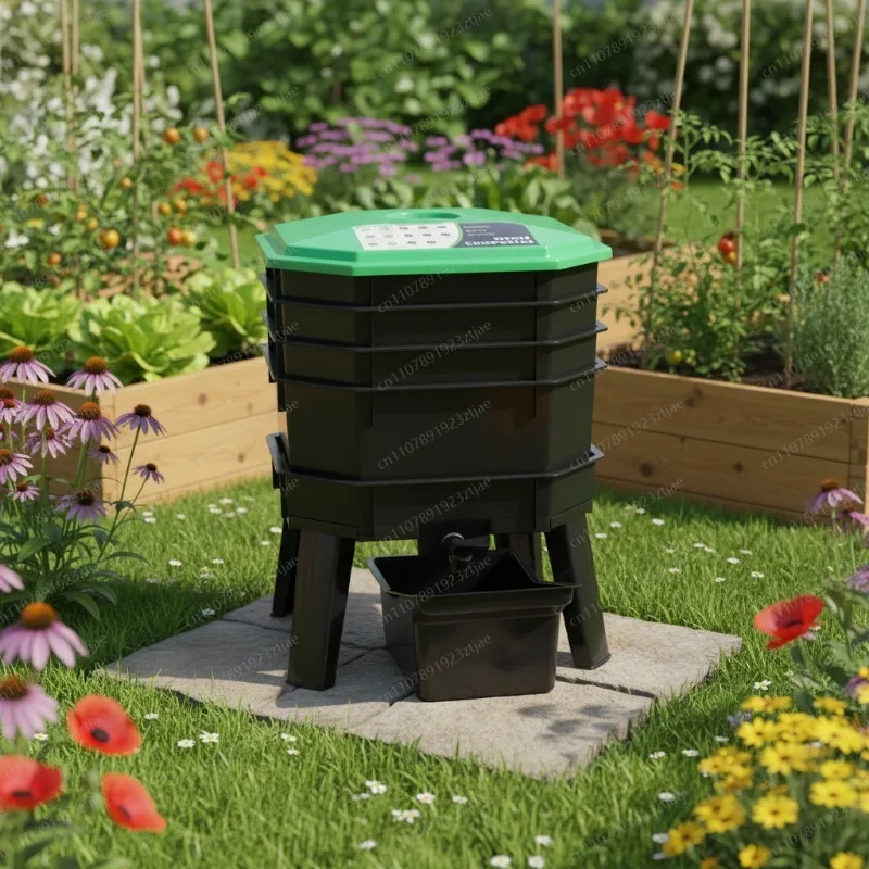 積み重ね可能な多段式コンポスト容器、中庭の庭の生ごみ用の厚み - Compost Bin のレビューと価格