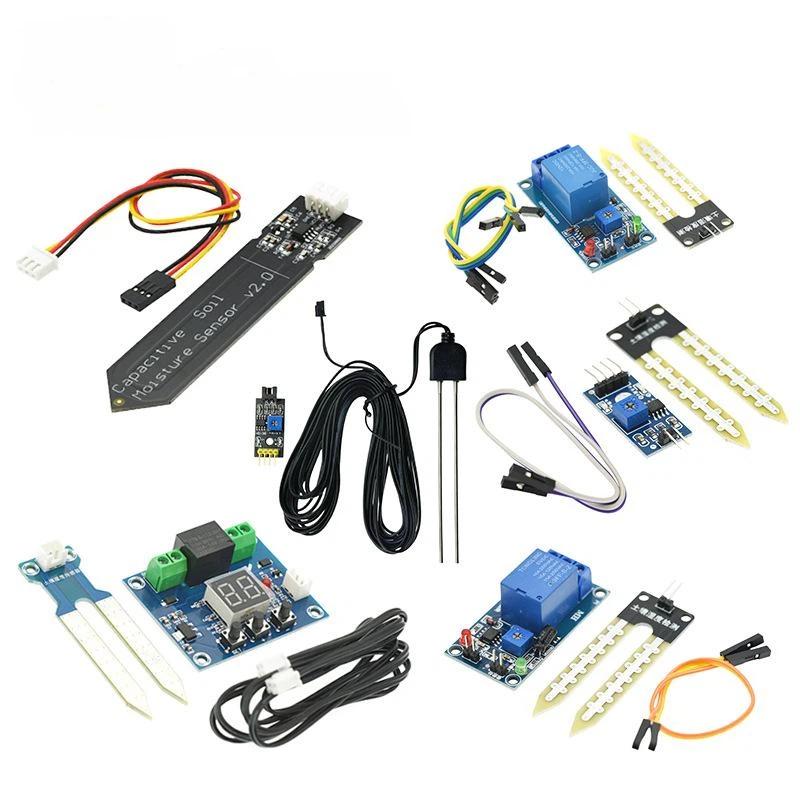 DIYガーデニング用のリレーモジュール付き容量性土壌水分セン - Moisture Meter Plant のレビューと価格