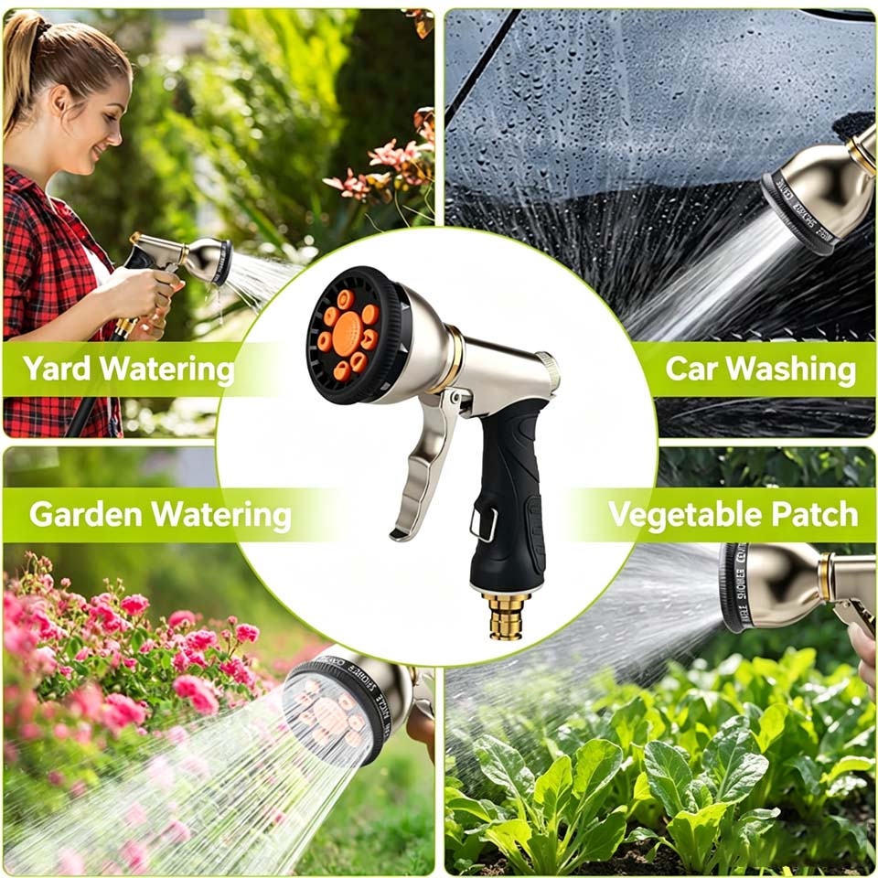 多機能カーウォッシュ＆ガーデンホースノズルスプレーガン、頑丈 - Gardening Tools Types のレビューと価格