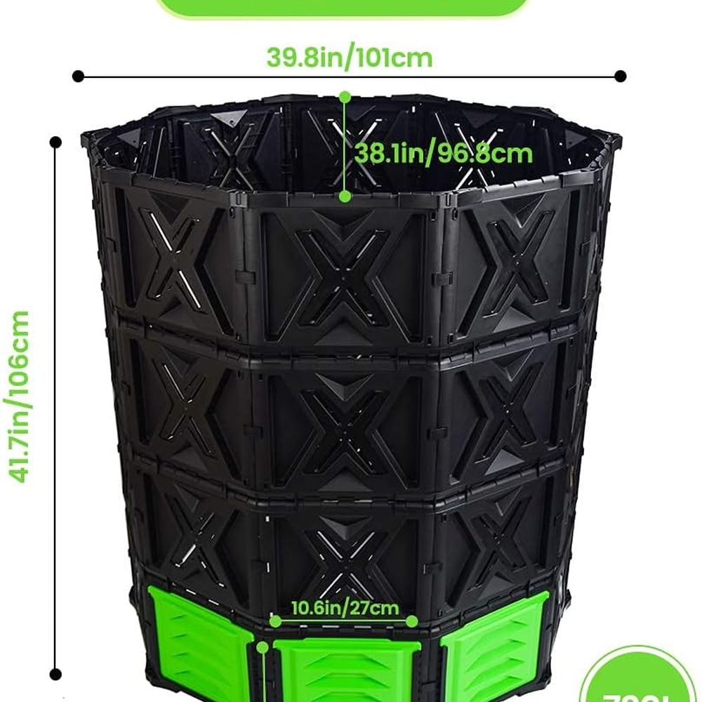 XXL大型コンポストビン 屋外用 - 720L /190ガロ - Compost Bin のレビューと価格