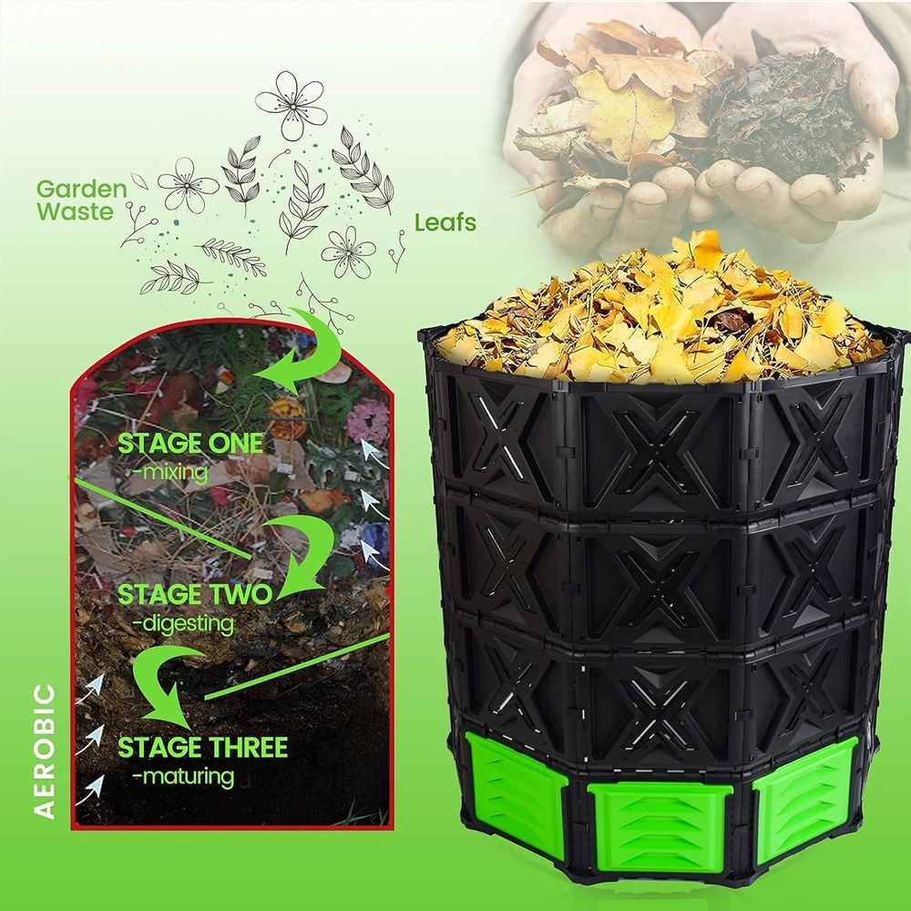 XXL大型コンポストビン 屋外用 - 720L /190ガロ - Compost Bin のレビューと価格