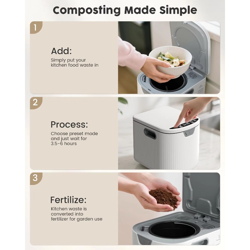 【2026】2.5L無臭室内堆肥容器 カウンター用スマート堆 - Compost Bin のレビューと価格