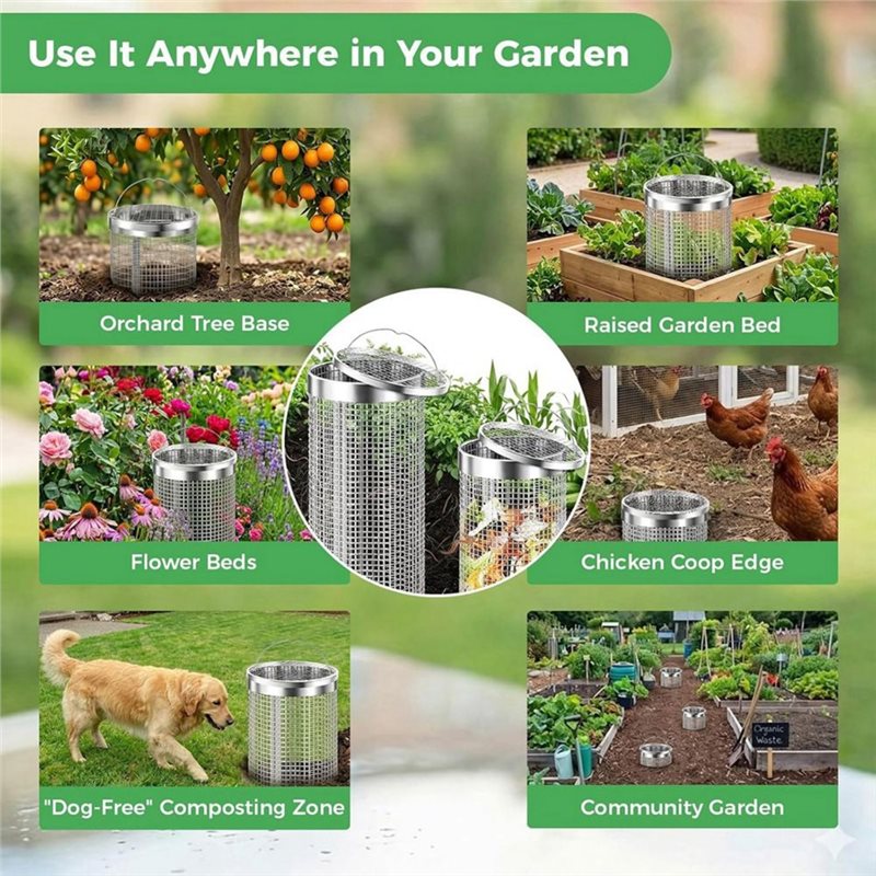 BAAG-2パック ワームコンポスター ワームビン ステンレ - Compost Bin のレビューと価格