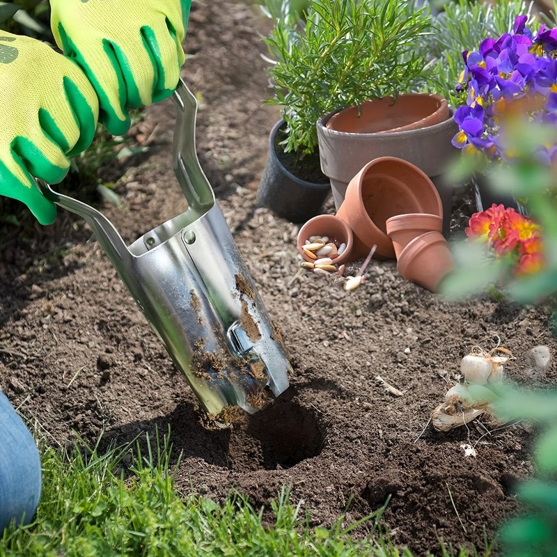 1-5 個ハンドル苗移植機手持ち式ガーデンツール穴掘り花植え - Gardening Tools Vegetables のレビューと価格