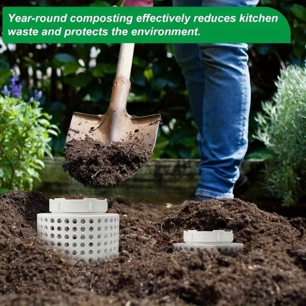 省スペースPVC製ミミズ堆肥容器（小型鉢植え植物・庭園用）丸 - Compost Bin のレビューと価格