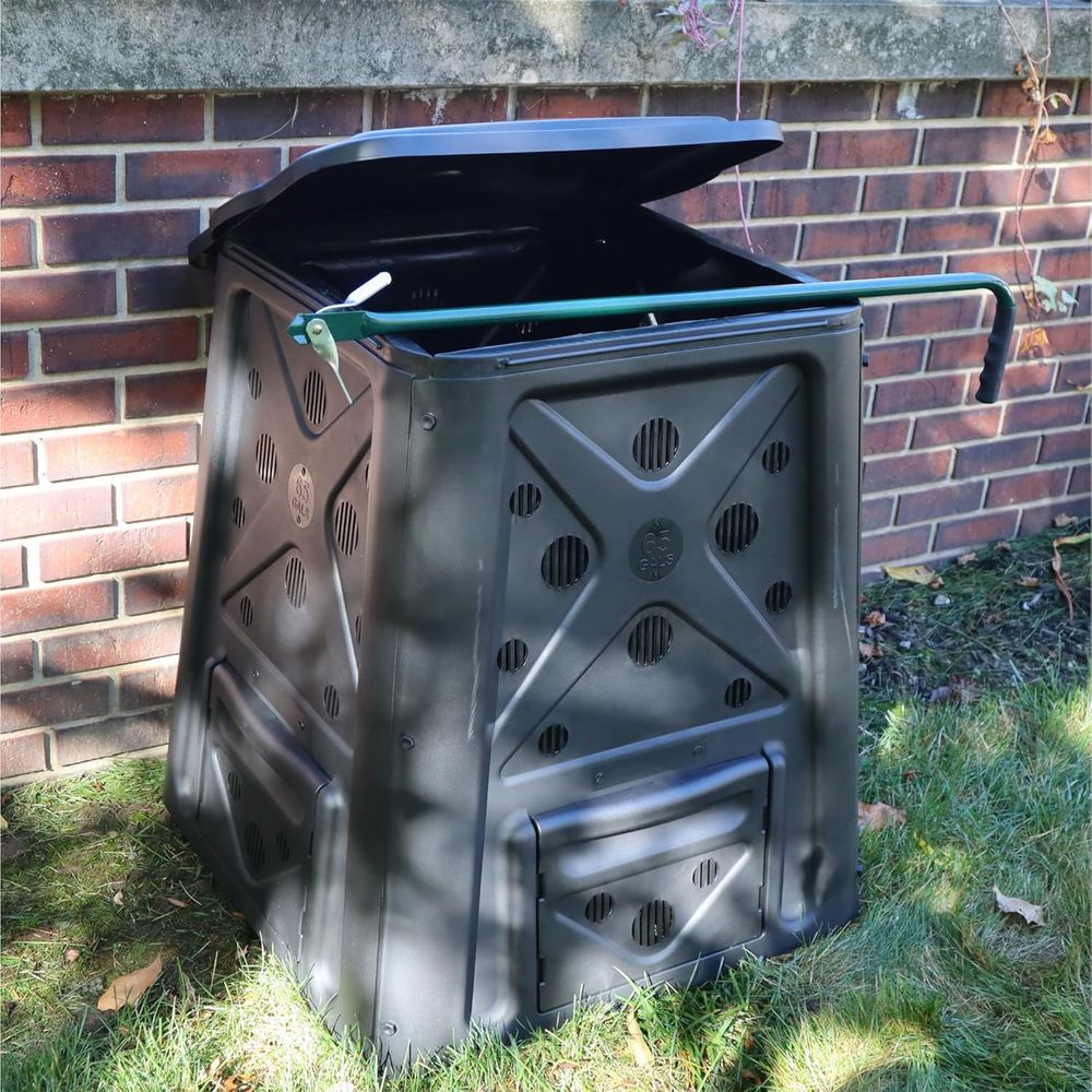60ガロン4ドア屋外堆肥容器（通気孔付き）-黒色キッチン生ゴ - Compost Bin のレビューと価格